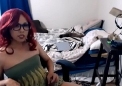 A Sexy Sheboy Supreme moment exposed to Webcam