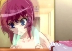 Shemale manga maid self wanking in the bathtub