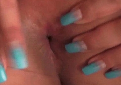 Gorgeous sheboy dildoing and giving blowjob