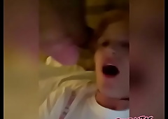 SissyFemboiJas getting mouth fucked off out of one's mind selection heavy cock trans with gagging and ejaculation