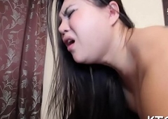 Ladyboy with hard dick takes in butt